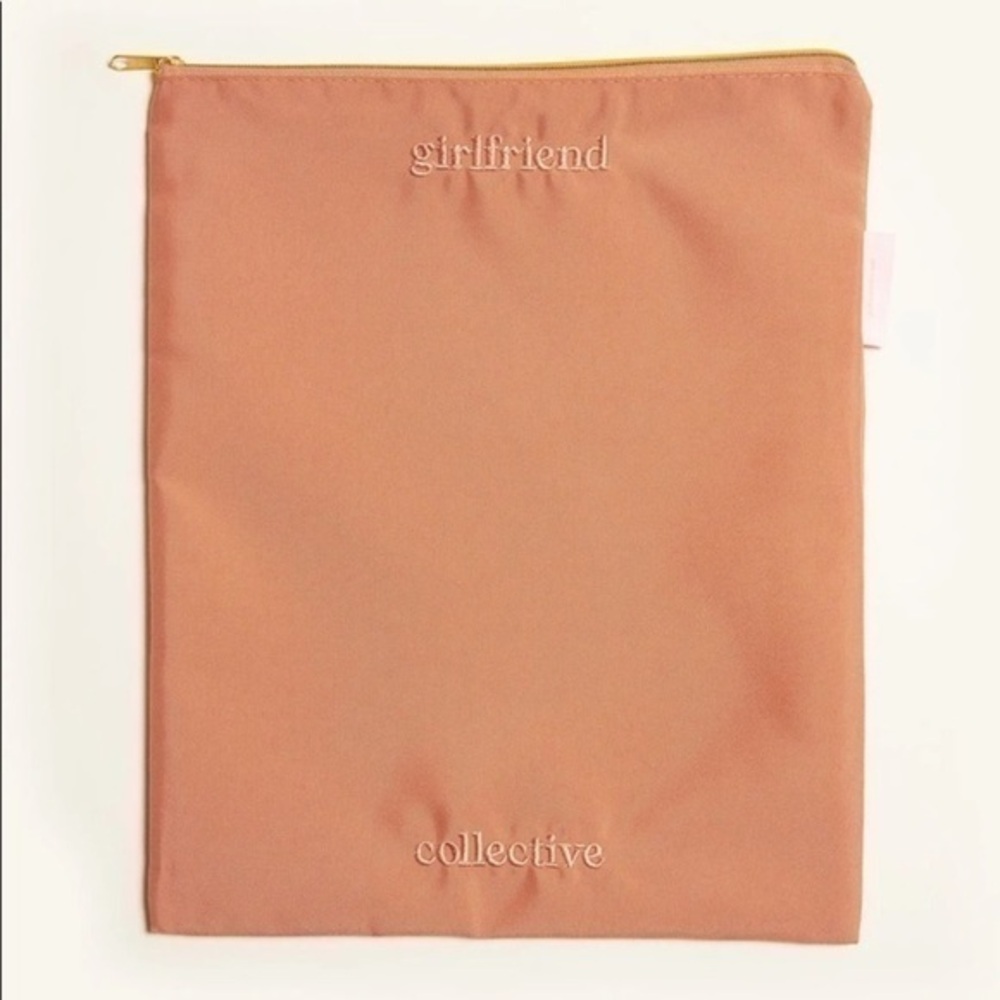 girlfriend collective Zip Top Travel Pouch Cosmetic Bag Peach